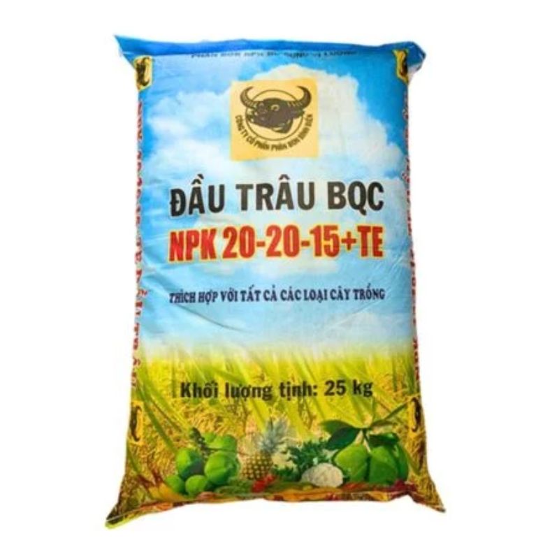 Phân bón NPK Đầu Trâu 20-20-15+TE (25kg) – Tăng năng suất cây trồng