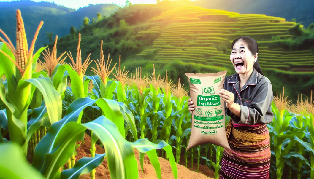 Phân hữu cơ Lân Tuyển giúp cây ngô phát triển khỏe mạnh, cho năng suất cao trên đất Sơn La.