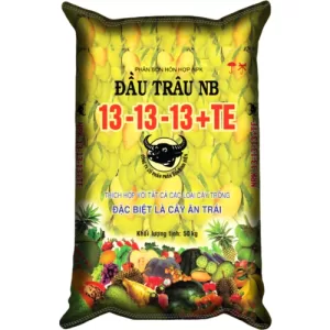 Phân Bón Đầu Trâu NB 13-13-13+TE (50kg) – Dinh Dưỡng Cân Đối Cho Hoa & Cây Ăn Quả