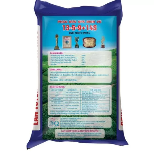 Phân bón NPK Đình Vũ 13-5-9+14S – Giải pháp dinh dưỡng toàn diện cho cây trồng năng suất cao - Hình ảnh 2