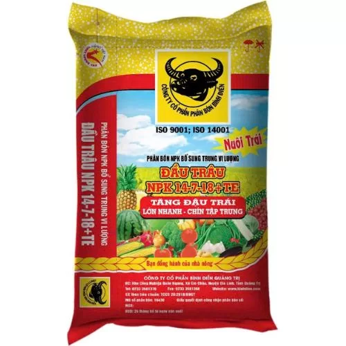Phân Bón Đầu Trâu NPK 14-7-18+TE