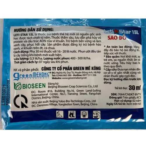 Leti Star 1SL (Sao Đỏ) – Thuốc trừ bệnh sinh học thế hệ mới