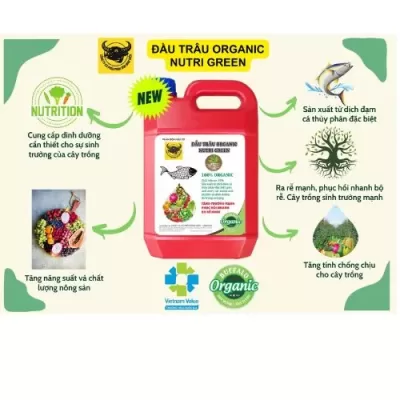 Phân Bón Hữu Cơ Đầu Trâu Organic Nutri Green – Tăng Trưởng Mạnh, Phục Hồi Nhanh, Ra Rễ Khỏe