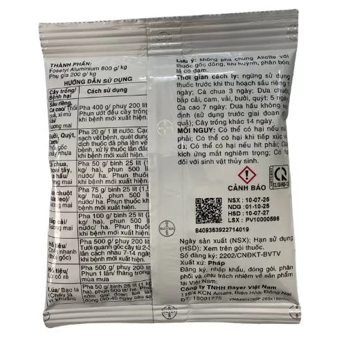 Aliette 800WG Bayer – Trị Thối Rễ, Sương Mai Hiệu Quả | Phân Bón Tại Sơn La - Hình ảnh 2